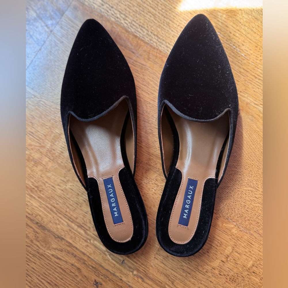 Margaux Luxe Black Velvet Slip-Ons